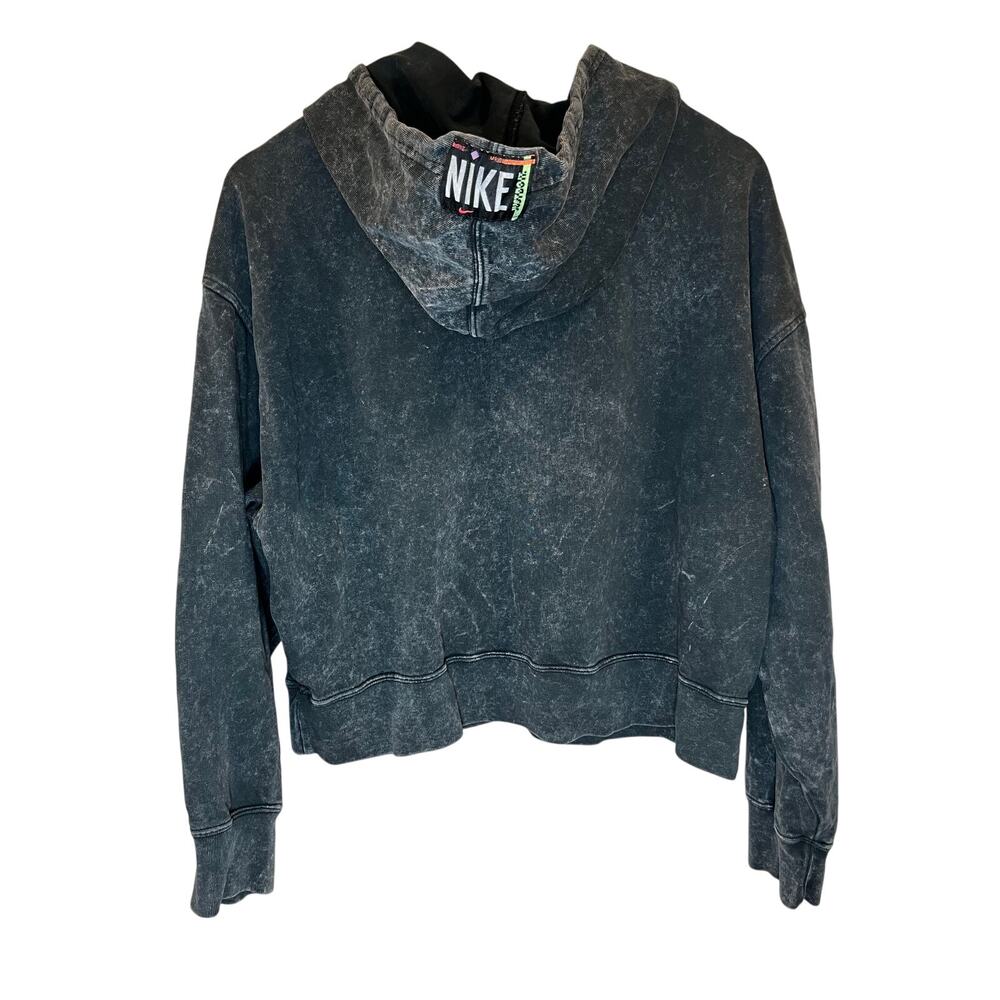 Nike Women's S Sportswear Essential Collection Washed Black Hoodie Gym Athletic